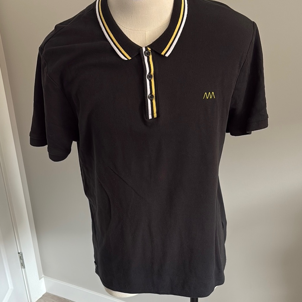 Yellow and Black Polo Shirt with Classic Trim